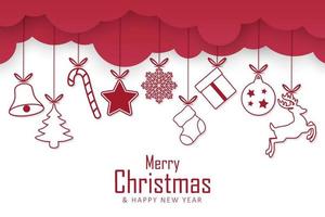 Modern christmas background design vector