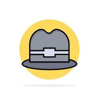 Hat Tourism Man Abstract Circle Background Flat color Icon vector