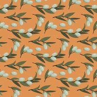 olive branches pattern vector
