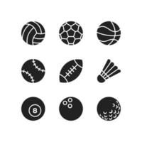 colección de vectores de logotipo de icono de pelota deportiva