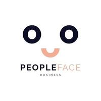 People Face Icon Logo Design Template vector