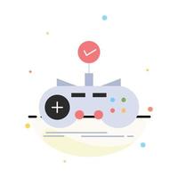 Check controller game gamepad gaming Flat Color Icon Vector