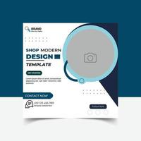 Digital marketing social media post template vector