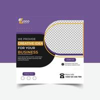 Digital marketing social media post template vector