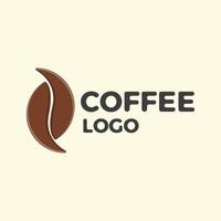 vector de logotipo de grano de café, diseño de logotipo de ilustración de café.