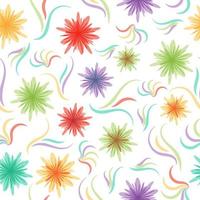 Patterns Seamless Background Floral and line color vector illustration.