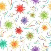 Patterns Seamless Background Floral and line color vector illustration.