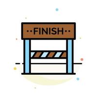Finish Line Sport Game Abstract Flat Color Icon Template vector