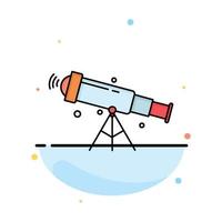 telescope astronomy space view zoom Flat Color Icon Vector