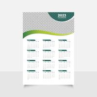 plantilla de diseño de calendario simple 2023 vector