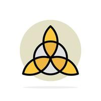 Celtic Ireland Flower Abstract Circle Background Flat color Icon vector