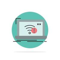 connection error internet lost internet Flat Color Icon Vector