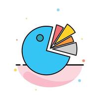 Pie Chart Presentation Diagram Abstract Flat Color Icon Template vector