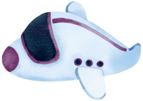 aereo acquerello cartone animato carino png