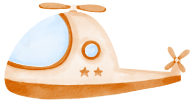 aereo acquerello cartone animato carino png