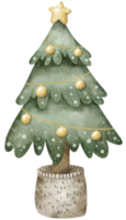 Élément aquarelle ornement de noël hiver png