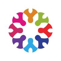 Abstract People symbol, togetherness and community concept design, social connection icon, template and logo set vector