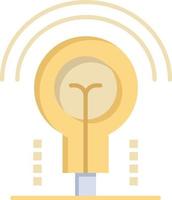 Bulb Idea Light Hotel  Flat Color Icon Vector icon banner Template