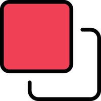 plantilla de banner de icono de vector de icono de color plano de pila cuádruple de cuatro medios