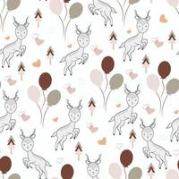 enchanted woodland seamless pattern background vector