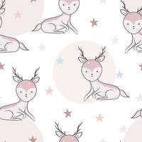 enchanted woodland seamless pattern background vector