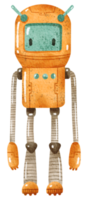 lindo robot mano pintura acuarela png