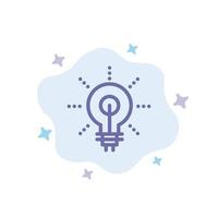 Bulb Glow Idea Insight Inspiriting Blue Icon on Abstract Cloud Background vector