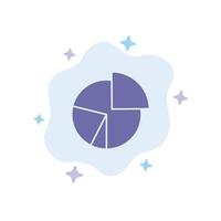 Chart Business Diagram Finance Graph Pie Statistics Blue Icon on Abstract Cloud Background vector