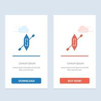 Boat Canoe Kayak Ship  Blue and Red Download and Buy Now web Widget Card Template vector