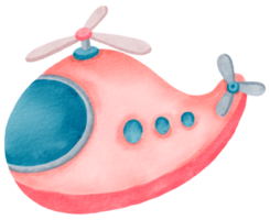 Airplane watercolor cartoon cute png