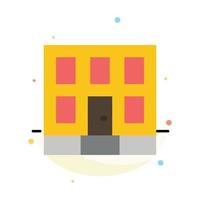 Building Home House Construction Abstract Flat Color Icon Template vector