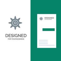 Setting Gear Grey Logo Design and Business Card Template vector