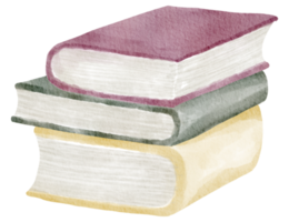 Love book reading watercolor books hand painted png