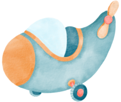 aereo acquerello cartone animato carino png