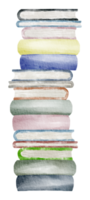 Love book reading watercolor books hand painted png