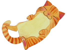 aquarela de personagem animal gato fofo png