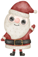 lustiges Weihnachtsmann-Weihnachtsaquarell png