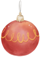 elemento de acuarela de adorno de navidad de invierno png