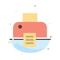 Printer Printing Print Abstract Flat Color Icon Template vector