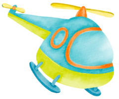 avión acuarela dibujos animados lindo png