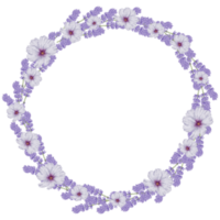 acuarela violeta floral botánico png