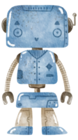 aquarelle de peinture à la main de robot mignon png