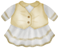 Baby clothes watercolor hand paint png