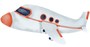 avion aquarelle dessin animé mignon png