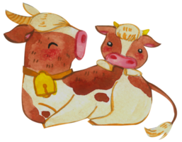 aquarela de personagem animal fofo png