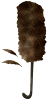 årgång element vattenfärg prydnad png