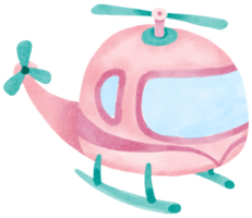 aereo acquerello cartone animato carino png