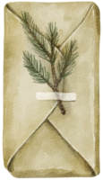 Élément aquarelle ornement de noël hiver png