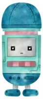 carino robot mano dipingere acquerello png