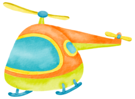 desenho de aquarela de avião fofo png